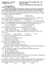 Kiểm tra học kỳ I năm học 2009  2010 môn Hóa học 9 thời gian 45 phút (không kể thời gian phát đề)